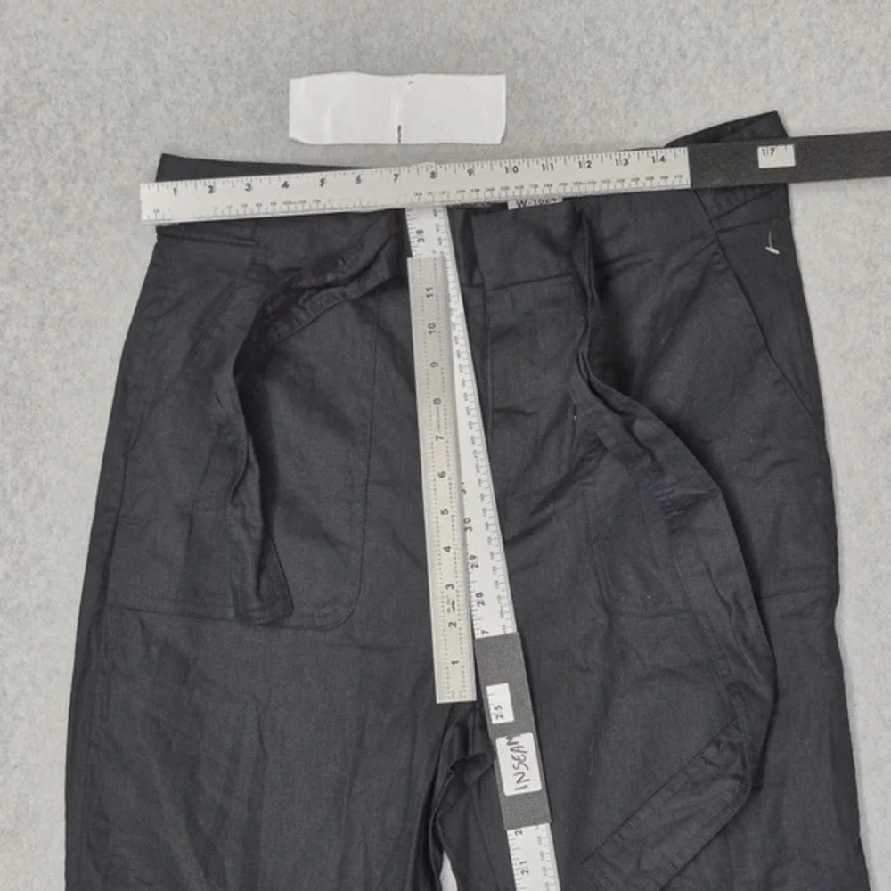 Banana Republic Women Pants 12 Black Cotton Linen Coastal‎ Beach NWT